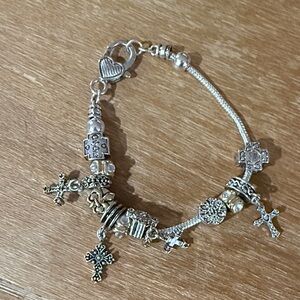 Silver and Gold Charm Bracelet